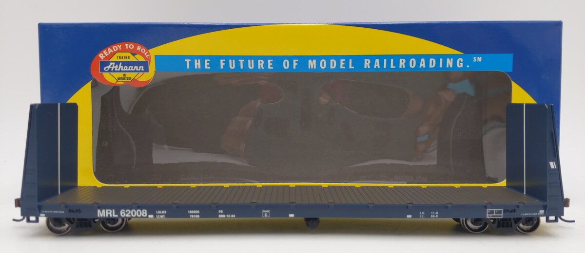 Athearn 88119 HO Scale Montana Rail Link 60' Bulkhead Flatcar #62008