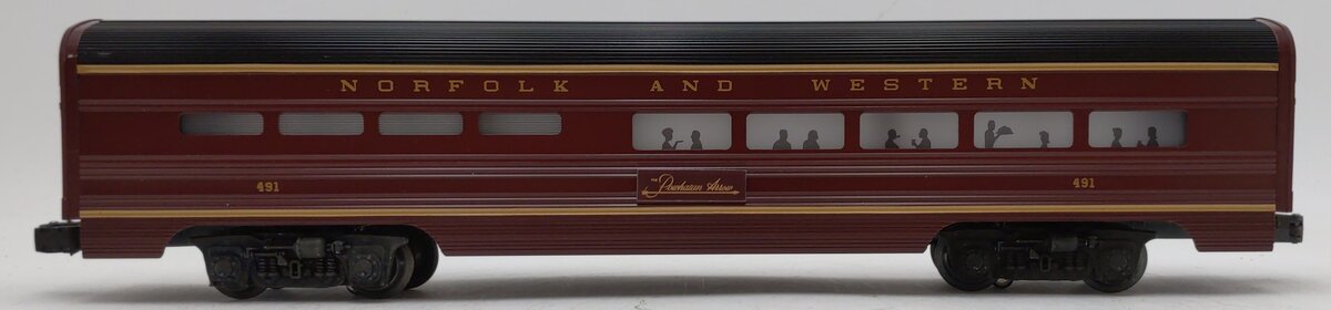 Lionel 6-7203 O Gauge Norfolk & Western Powhatan Arrow Aluminum Dining Car #491 EX/Box