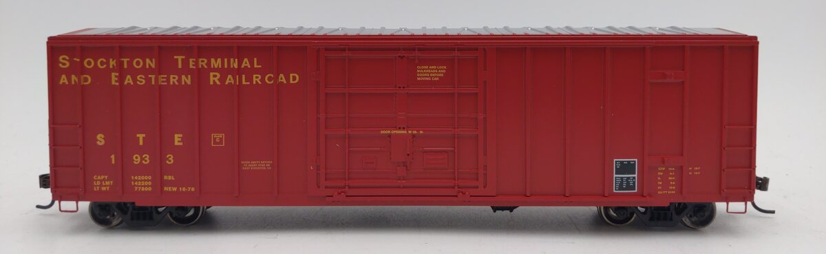 Athearn 87412 HO Scale Stockton Terminal & Eastern 50' FMC PD Boxcar #1933