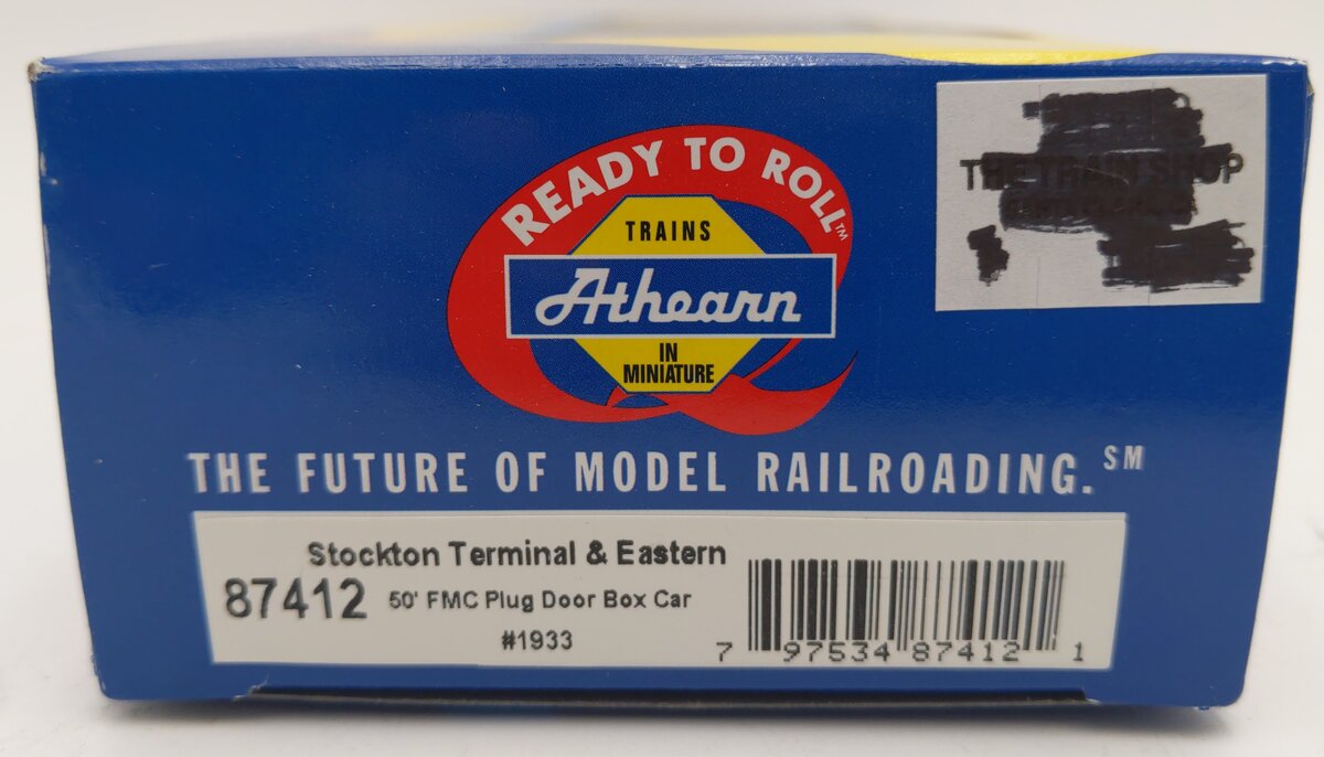 Athearn 87412 HO Scale Stockton Terminal & Eastern 50' FMC PD Boxcar #1933