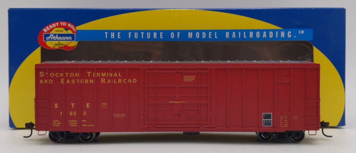Athearn 87412 HO Scale Stockton Terminal & Eastern 50' FMC PD Boxcar #1933