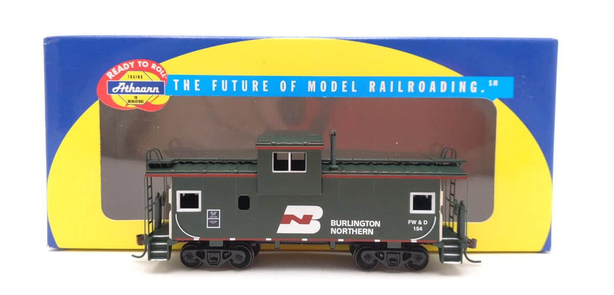 Athearn 7502 HO Scale Burlington Northern Wide Vision Caboose #154