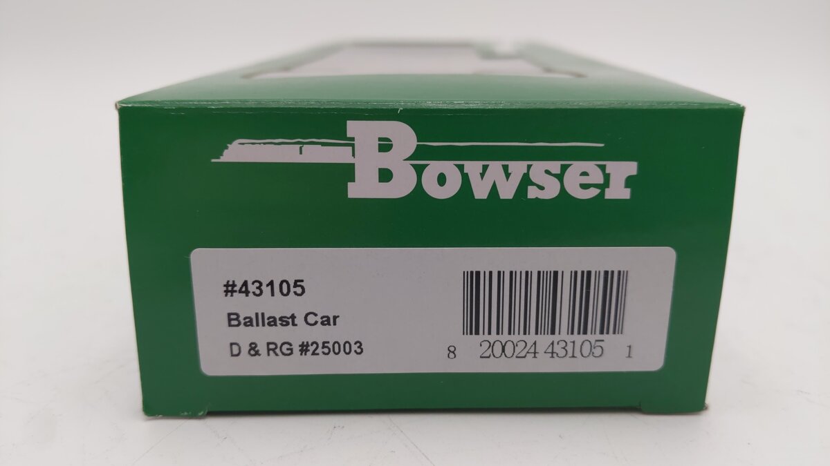 Bowser 43105 HO D&RGW RTR 70-Ton 2-Bay Ballast Hopper #25003