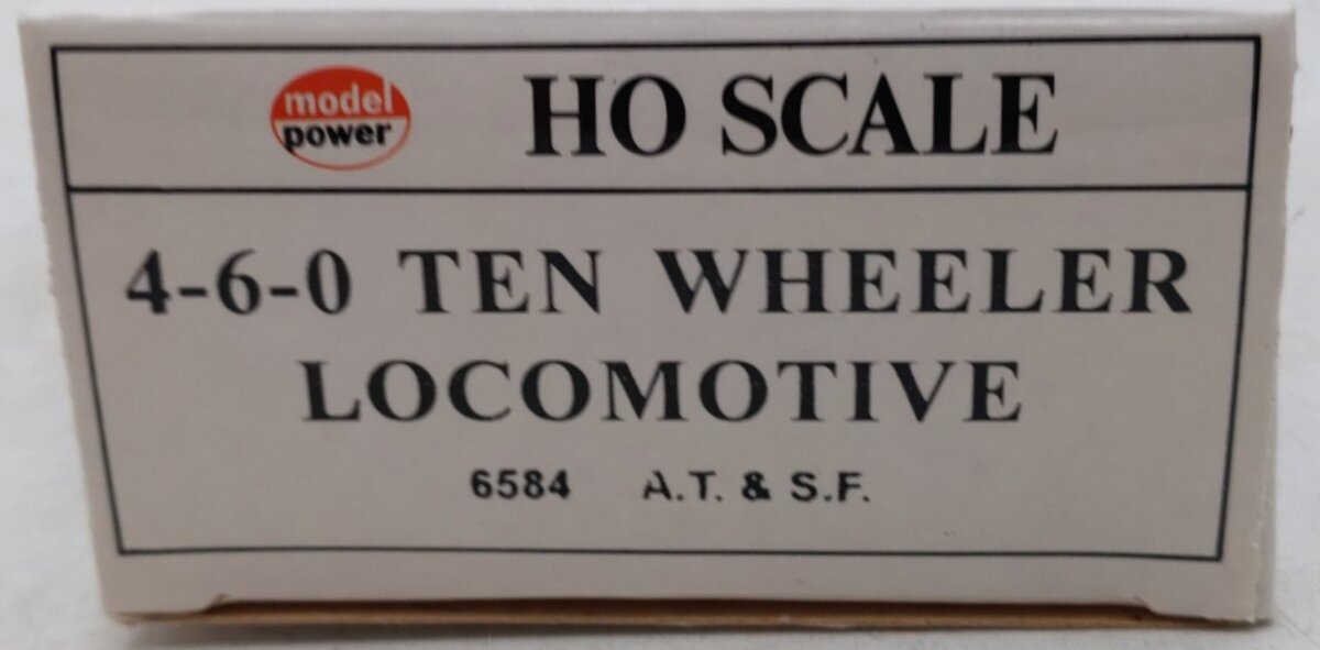 Model Power 6584 HO 4-6-0 AT&SF Ten Wheeler Locomotive #504 LN/Box