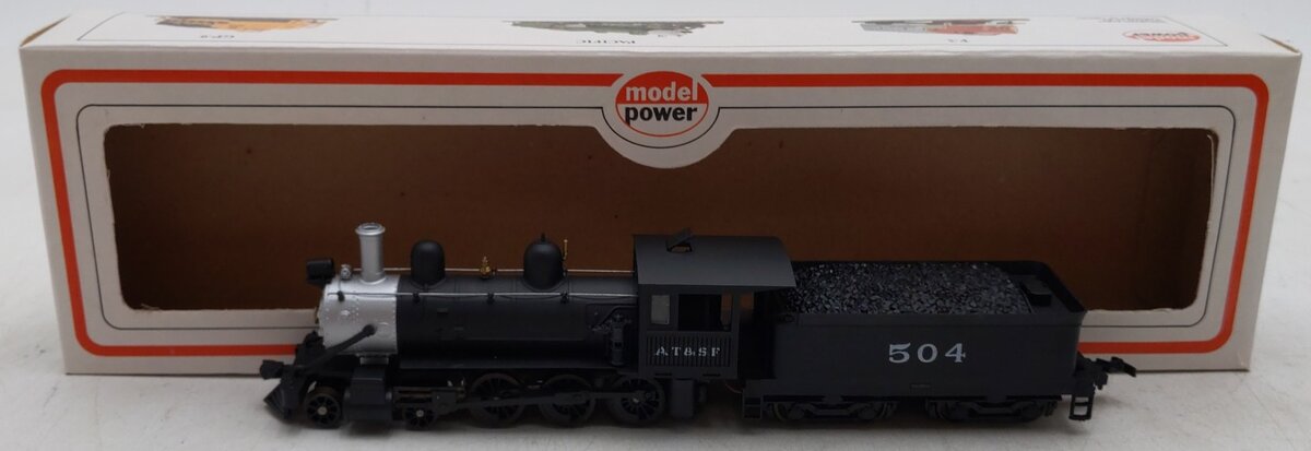 Model Power 6584 HO 4-6-0 AT&SF Ten Wheeler Locomotive #504 LN/Box