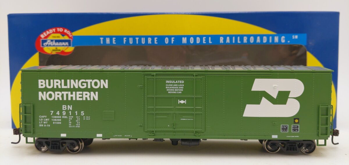 Athearn 91240 HO Burlington Northern RTR 50' Superior Door Box Car #749115
