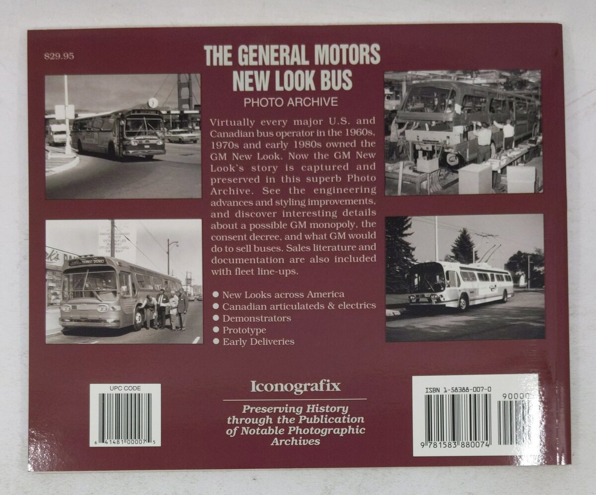 The General Motors New Look Bus Photo Archive Paperback Book By John H. McKane EX