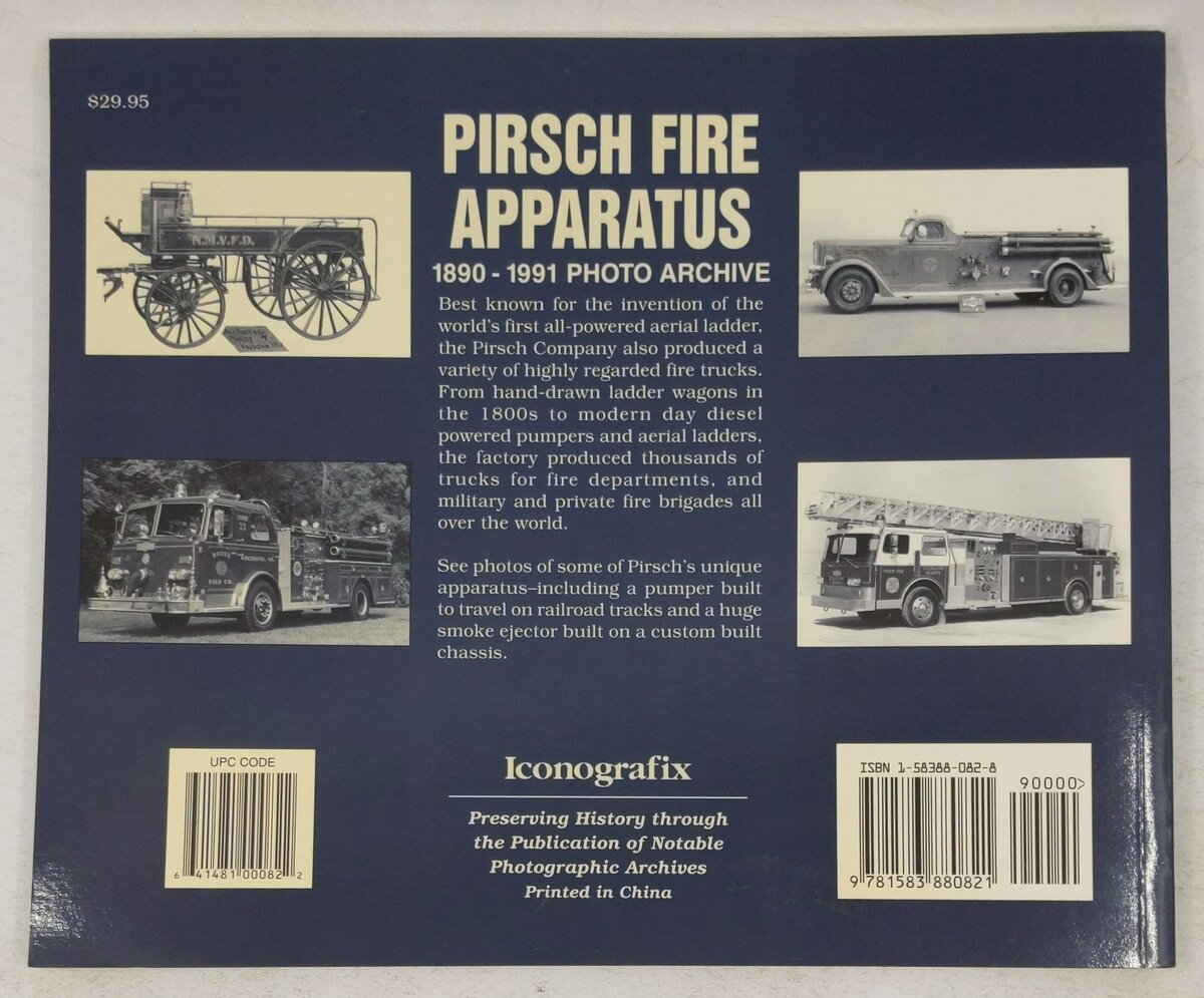 Pirsch Fire Apparatus Paperback Book By Roger Bjorge, Ronald Doerring EX