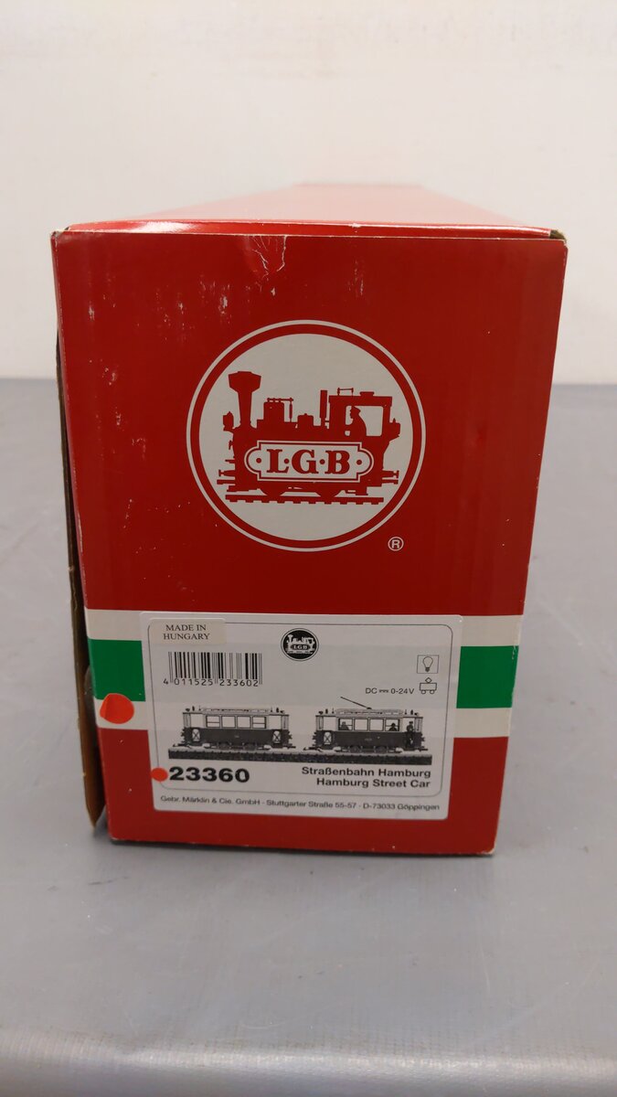 LGB 23360 Hamburg Streetcar w/Trailer