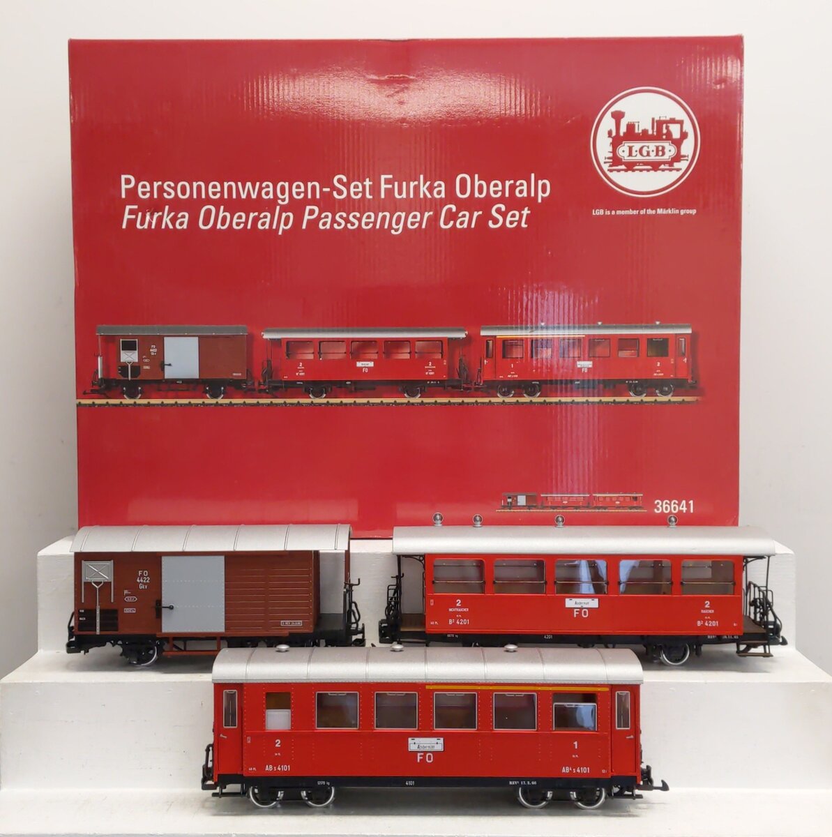 LGB 36641 FO (Furka Oberalp) 3-Car Passenger Car Set
