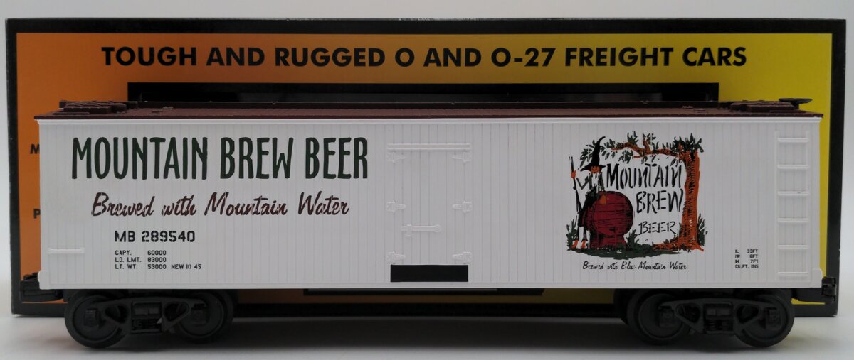 MTH 30-78064 O Gauge Mountain Brew Reefer Car #289540