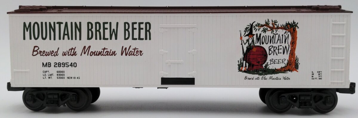 MTH 30-78064 O Gauge Mountain Brew Reefer Car #289540