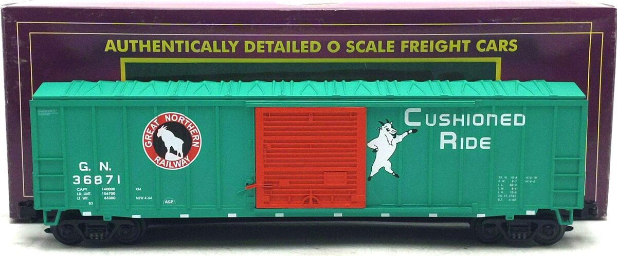 MTH 20-90006E O Gauge Great Northern 50' Single Door Boxcar #36871 LN/Box