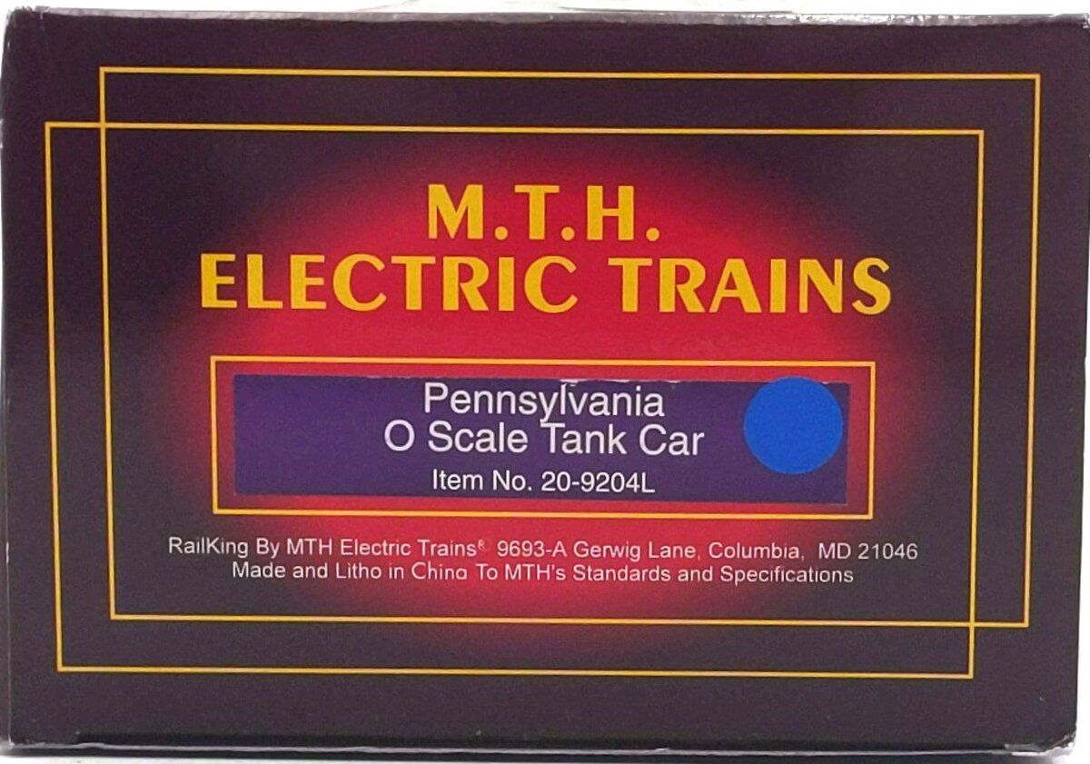 MTH 20-9204 O Pennsylvania Unibody Tank Car #6789 LN/Box