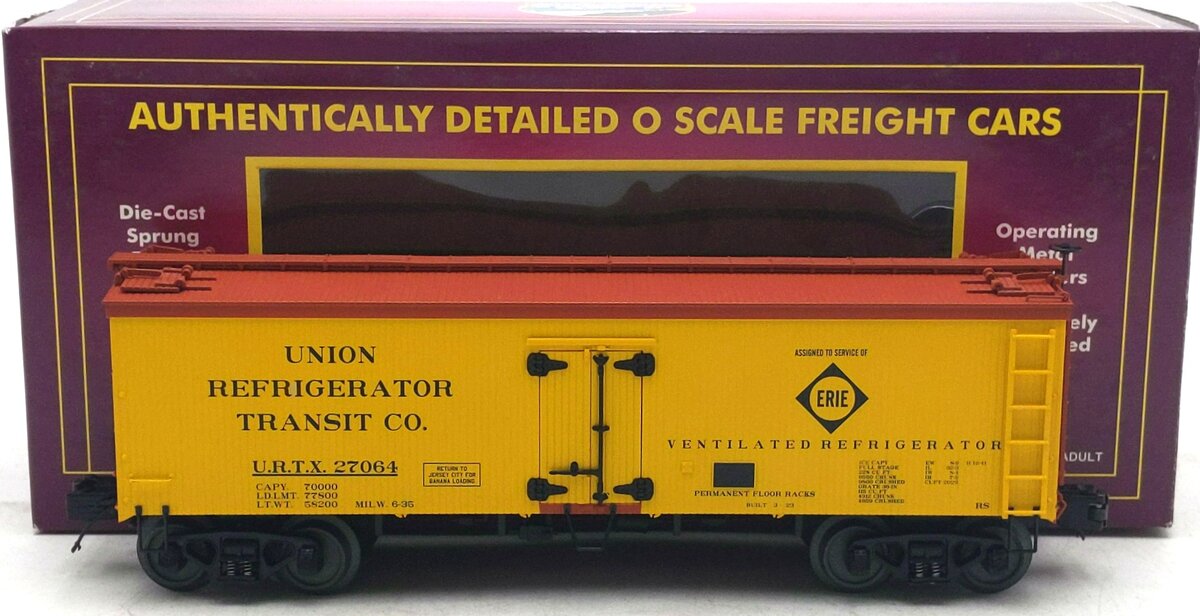 MTH 20-94307 O Gauge Erie 36' Wood Reefer Car #27064 LN/Box