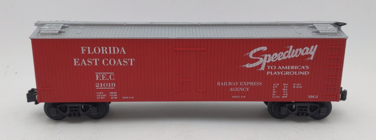 MTH 30-7812 O Gauge Florida East Coast Woodsided Refrigerator Car #21019 LN/Box