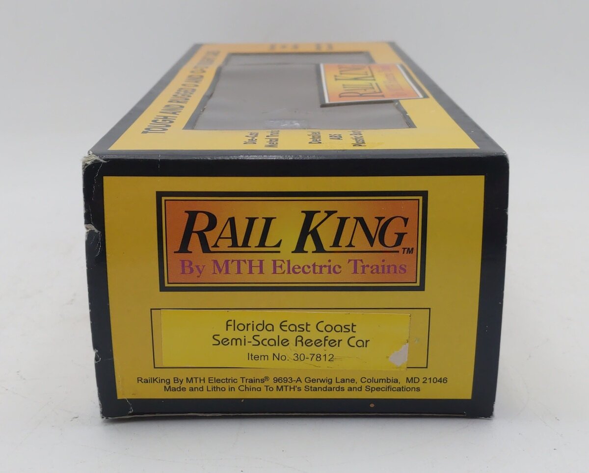 MTH 30-7812 O Gauge Florida East Coast Woodsided Refrigerator Car #21019 LN/Box
