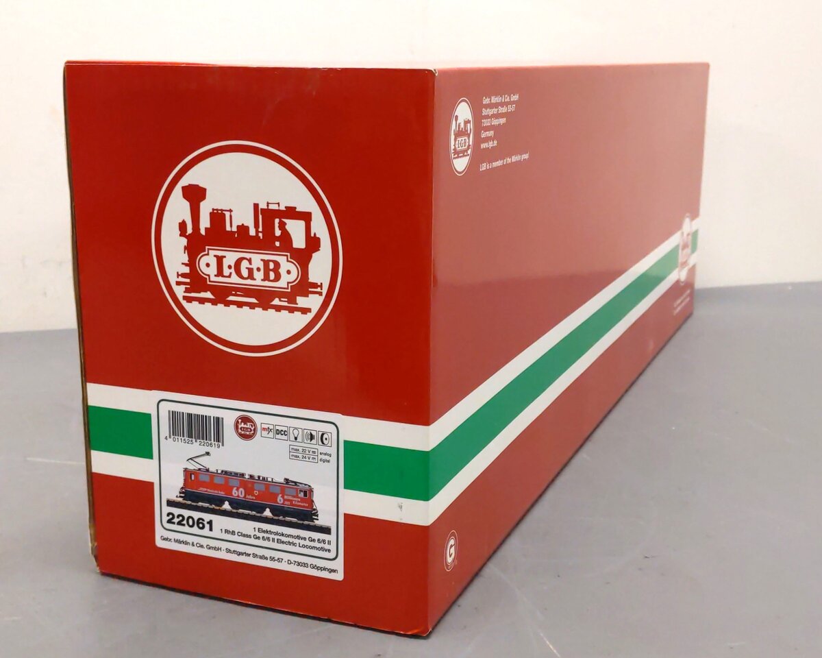 LGB 22061 G Rhaetian Railroad Class Ge 6/6 II Era VI Electric Locomotive