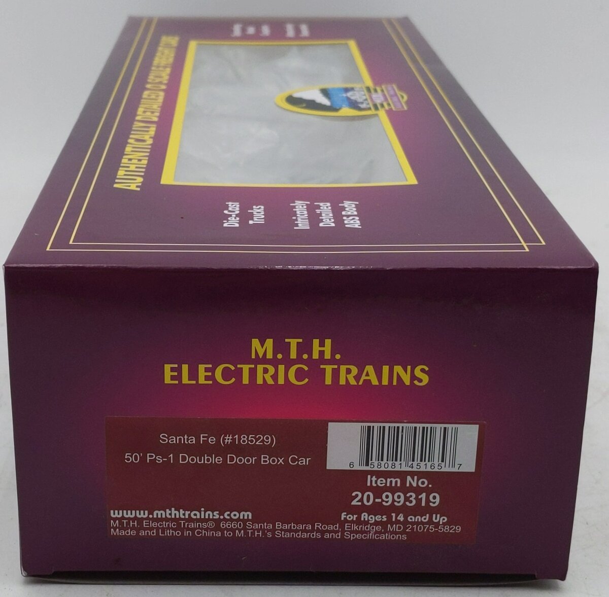 MTH 20-99319 O Santa Fe 50' PS-1 Double Door Box Car #18529
