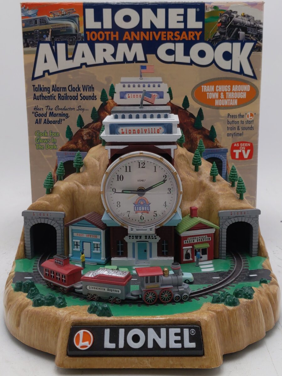 『レア』LIONEL TRAINS 100th ALARM CLOCK Lionel 100th Anniversary Train Station Animated Alarm Clock