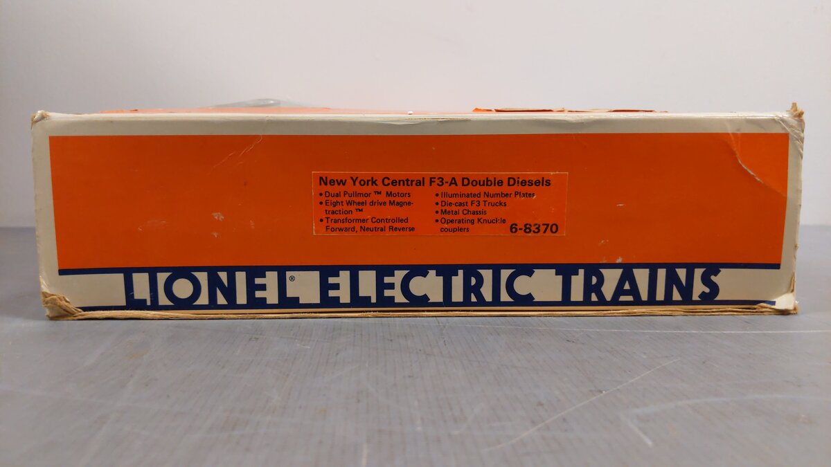 Lionel 6-8370 O Gauge New York Central F3 AA Diesel Locomotives #8372/#8370 EX/Box