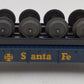 MTH 30-76459 O Santa Fe RailKing Flat Car with Wheel Set #297396