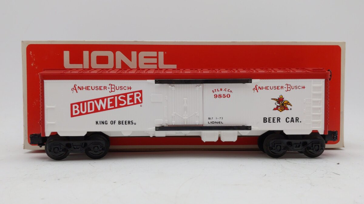 Lionel 6-9850 O Gauge Budweiser Beer Billboard Reefer VG/Box