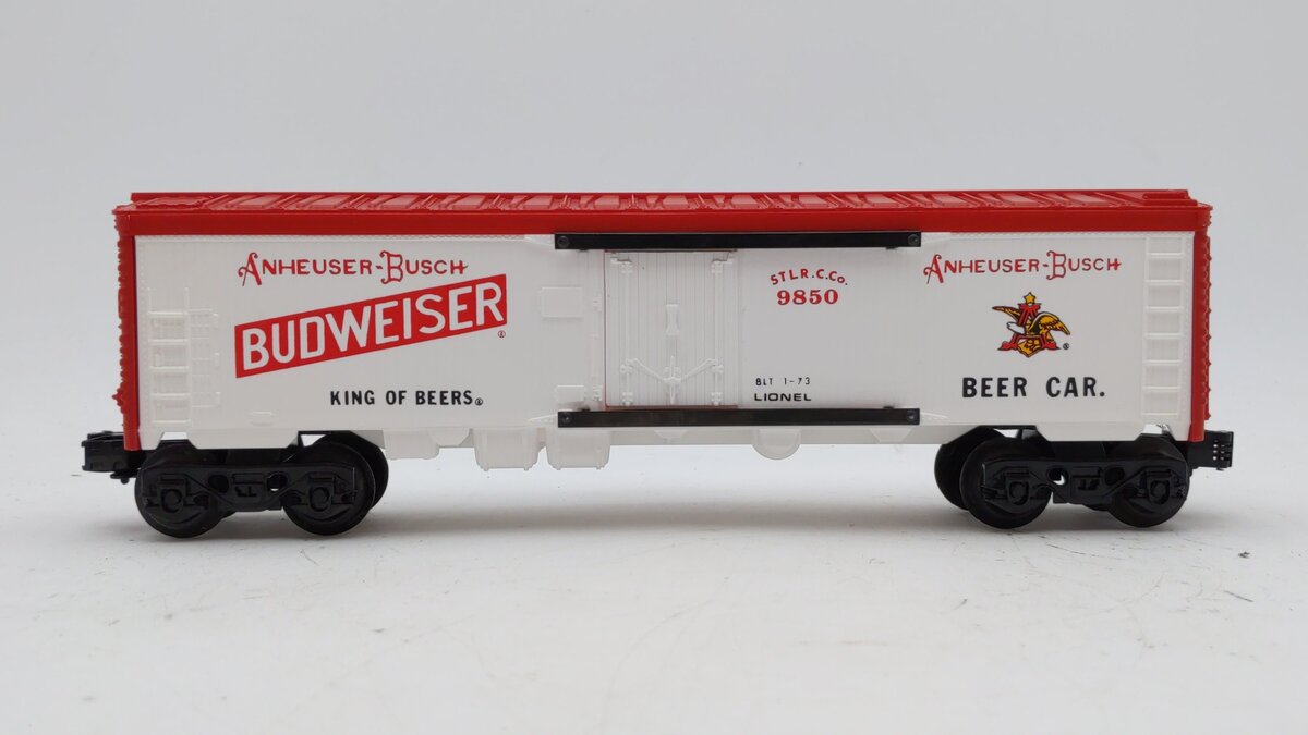 Lionel 6-9850 O Gauge Budweiser Beer Billboard Reefer VG/Box