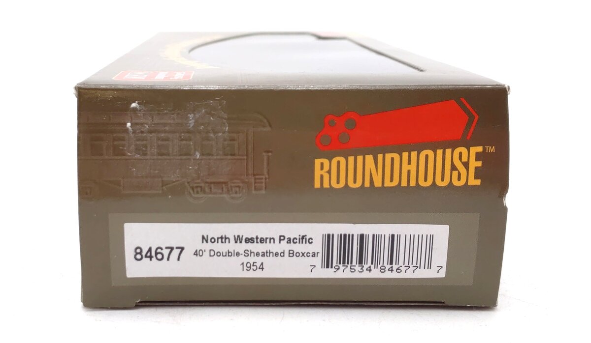 Roundhouse 84677 HO North Western Pacific 40' Double Sheathed Boxcar # 1954