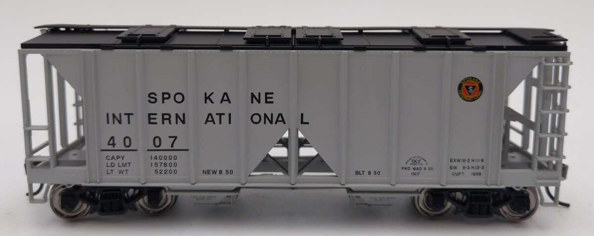 Bowser 40467 HO Spokane International 70 Ton Covered Hopper #4007