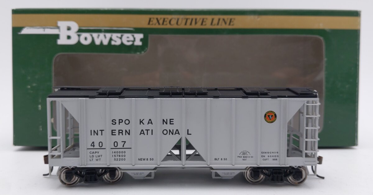 Bowser 40467 HO Spokane International 70 Ton Covered Hopper #4007
