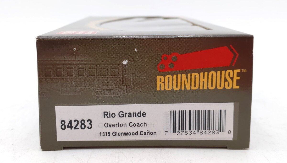 Roundhouse 84283 HO Rio Grande Glenwood Canon Overton Coach #1319 LN/Box