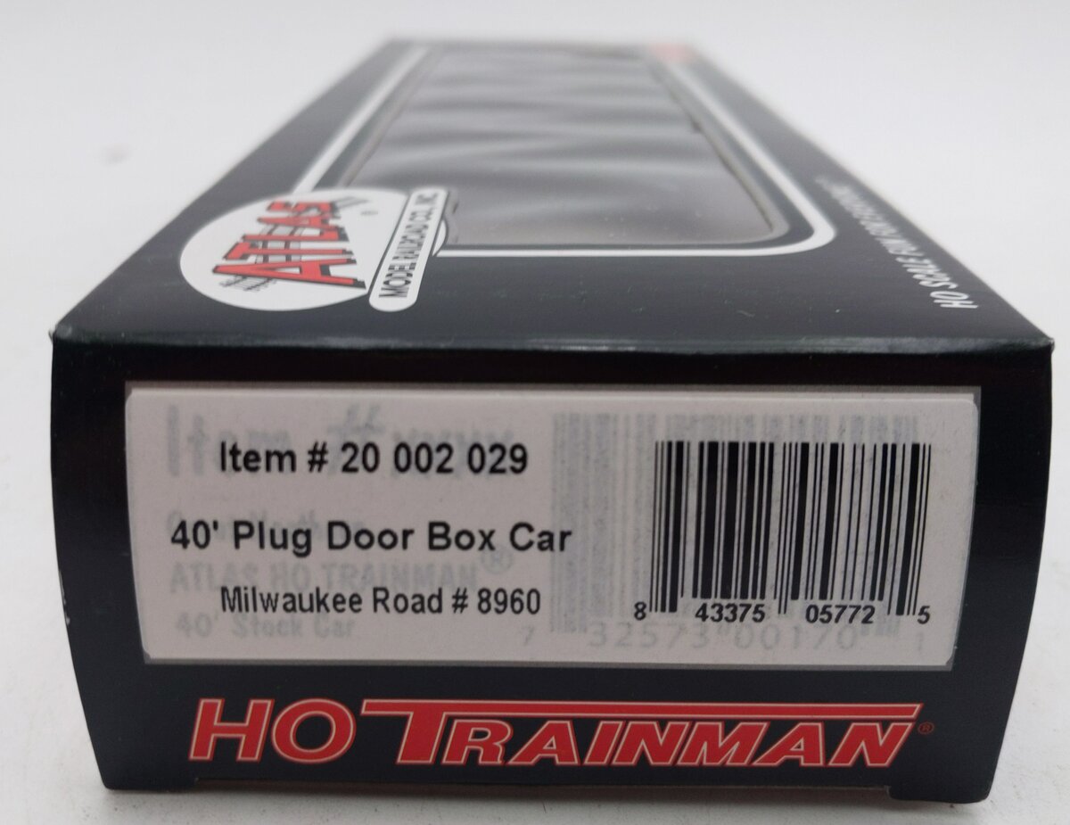 Atlas 20002029 HO Scale Milwaukee Road Trainman 40' Plug Door Boxcar #8960