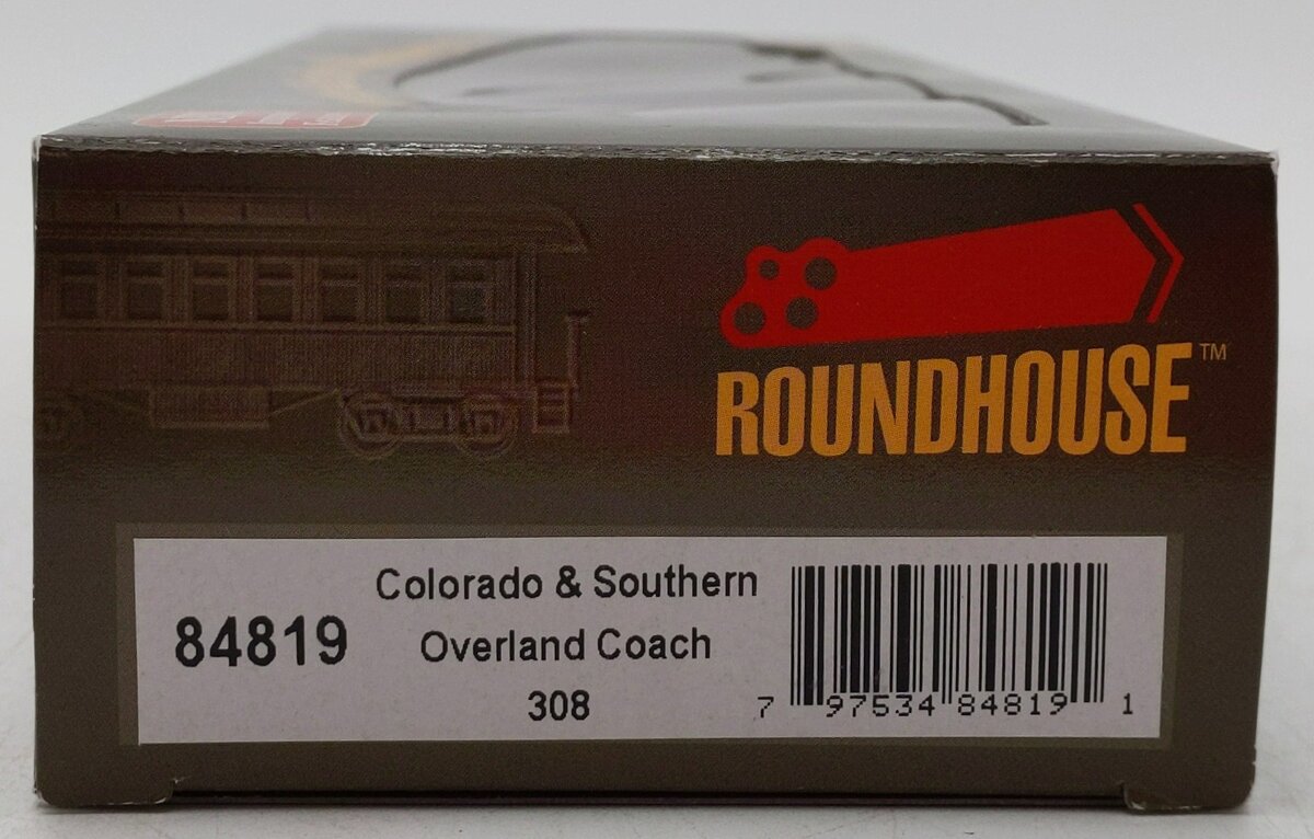 Roundhouse 84819 HO Colorado & Southern RTR 50' Overland Coach #308