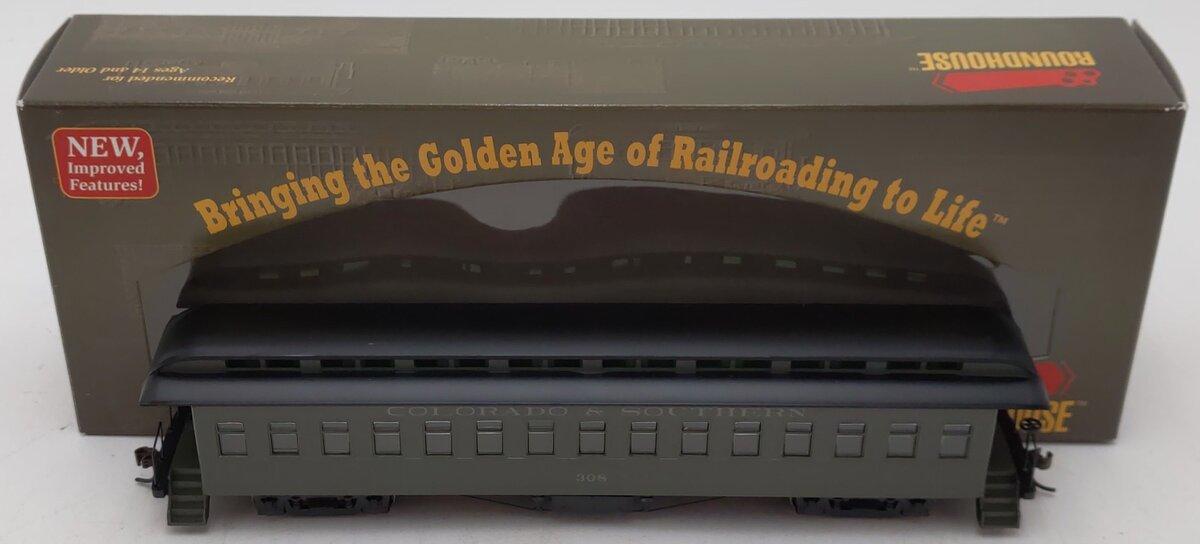 Roundhouse 84819 HO Colorado & Southern RTR 50' Overland Coach #308