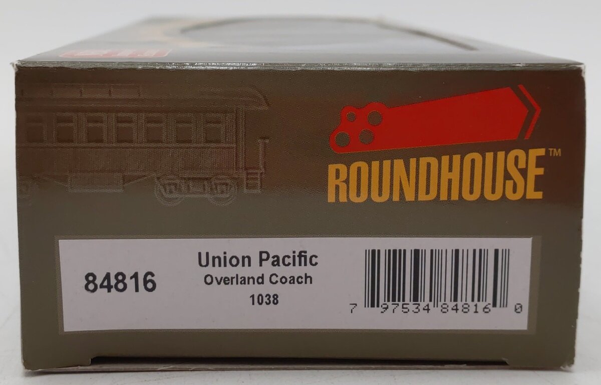 Roundhouse 84816 HO Union Pacific  RTR 50' Overland Coach #1038