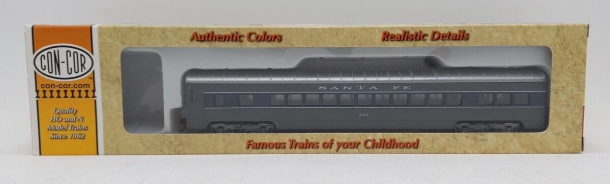 Con-Cor 0001-00900D-2 HO Scale Santa Fe Scout Coach Passenger Car #3073