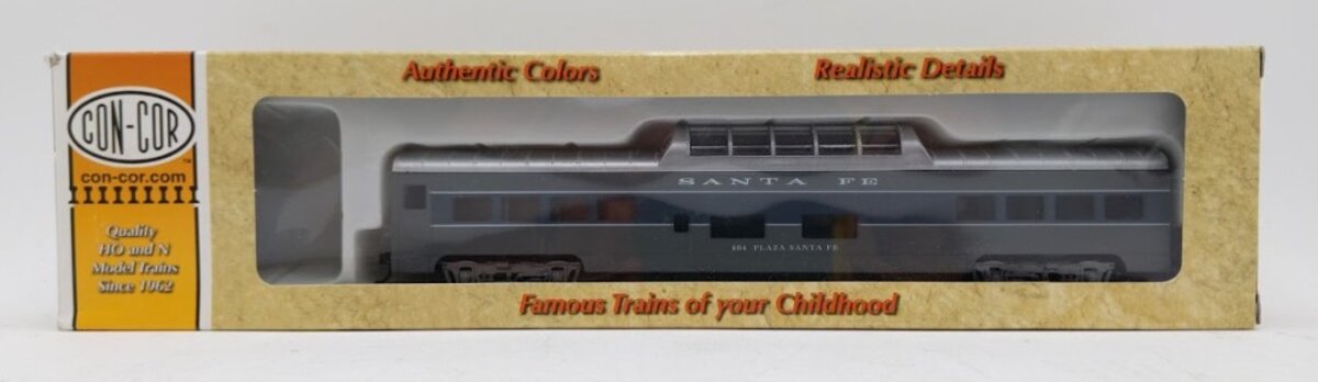 Con-Cor 0001-00940D HO Scale Santa Fe Plaza Dome Passenger Car #504