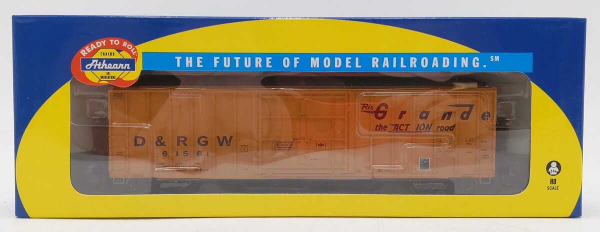 Athearn 87420 HO D&RGW RTR 50' FMC Plug Door Box Car #61561