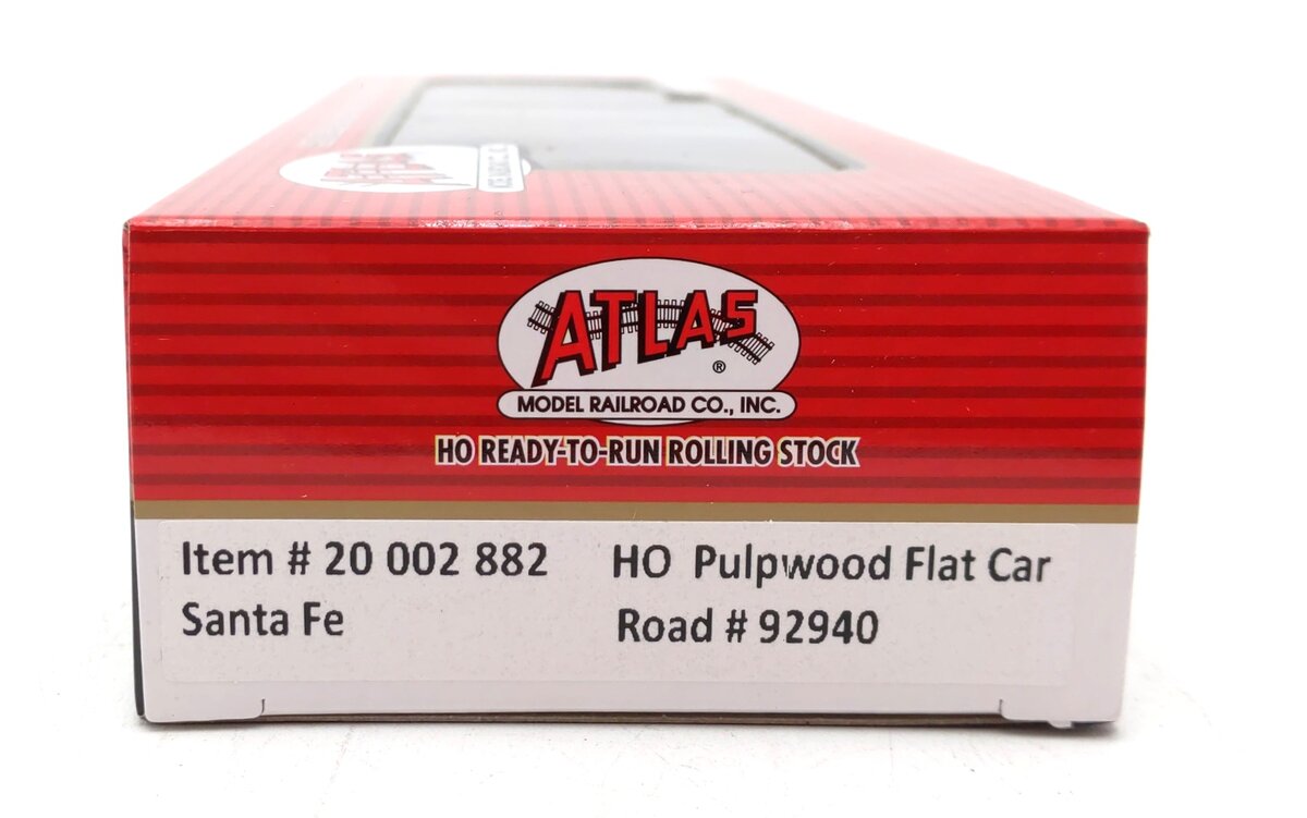Atlas 20002882 HO Santa Fe Pulpwood Flat Car #92940