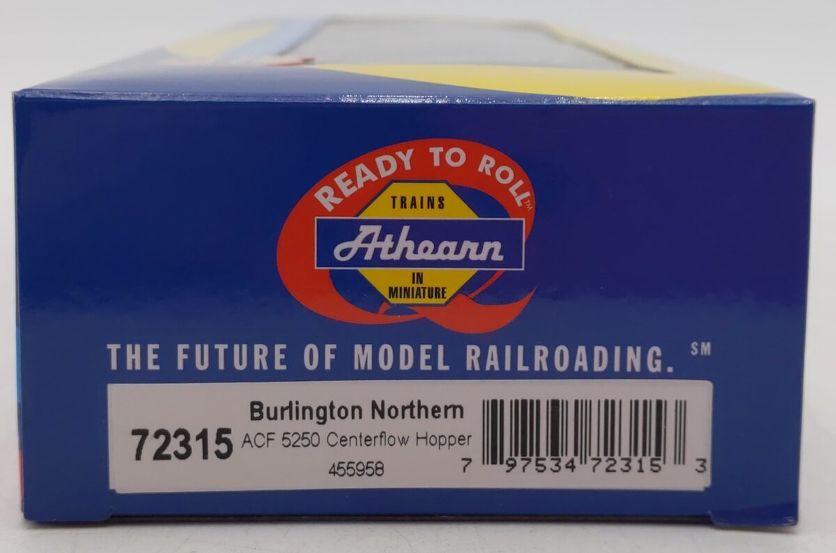 Athearn 72315 HO Burlington Northern RTR ACF Centerflow Hopper #455958