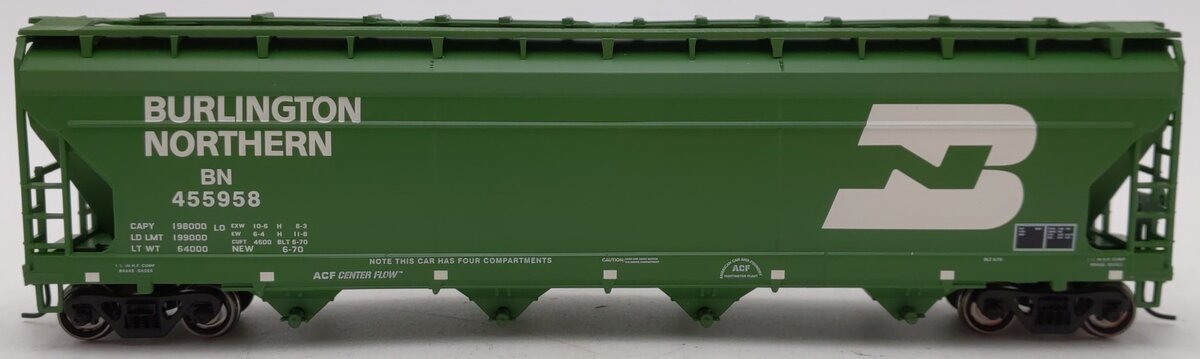 Athearn 72315 HO Burlington Northern RTR ACF Centerflow Hopper #455958