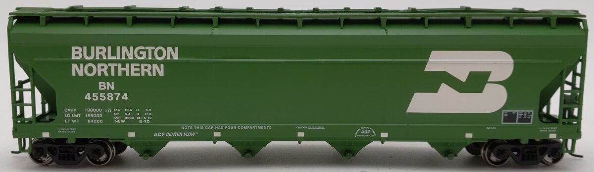 Athearn 72314 HO Burlington Northern ACF Centerflow Hopper #455874