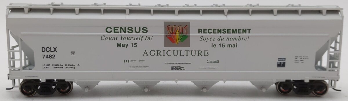 Athearn 72312 HO Scale Canadian Census RTR ACF Centerflow Hopper #7482