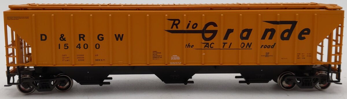 Athearn 72382 HO Scale D&RGW PS 4740 Covered Hopper #15400 LN/Box