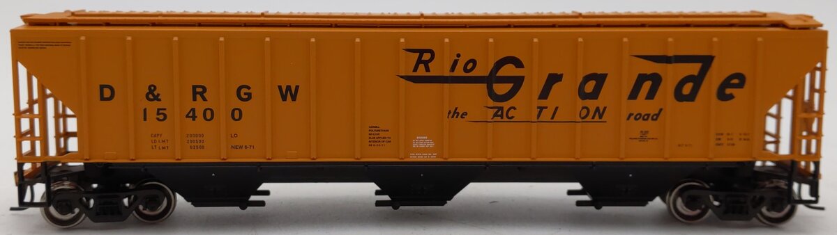 Athearn 72382 HO Scale D&RGW PS 4740 Covered Hopper #15400 LN/Box