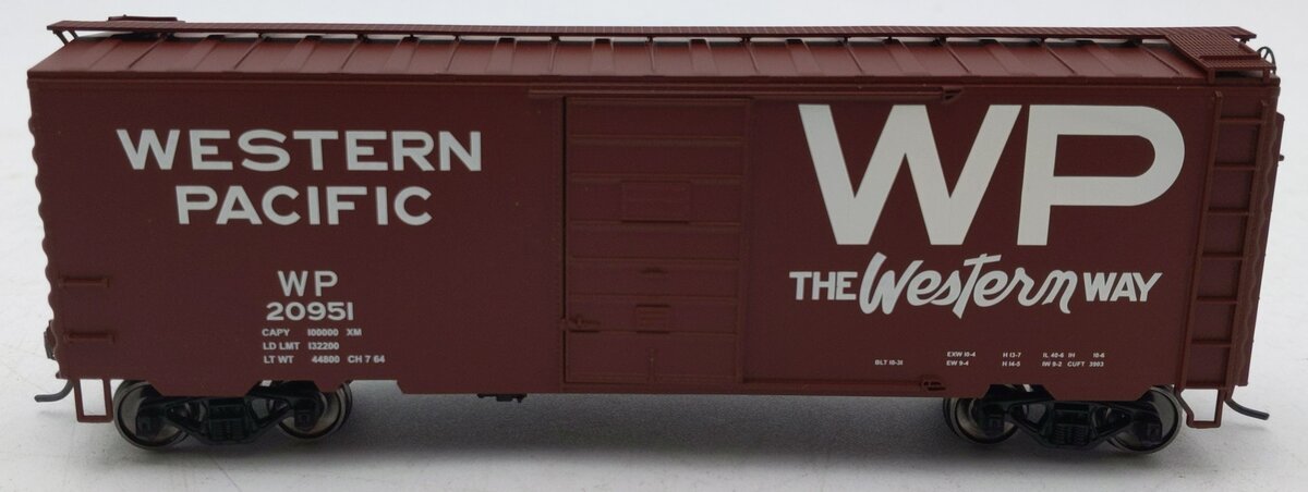 MTH 85-74134 Western Pacific HO Scale 40’ PS-1 Box Car #20951