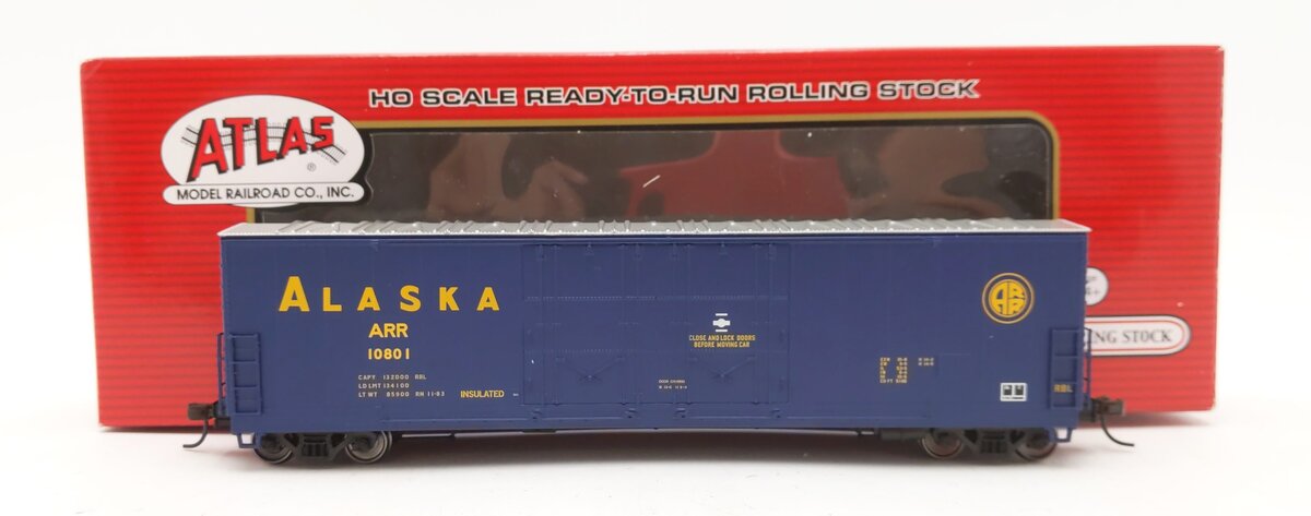 Atlas 20003430 HO Alaska Railroad Evans 53' Double Plug-Door Boxcar #10801