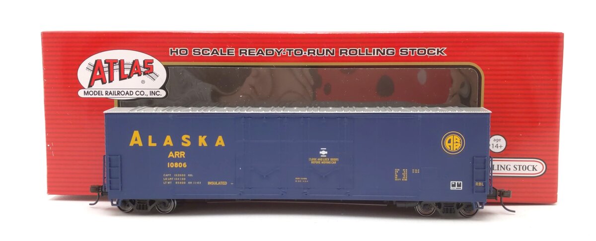 Atlas 20003431 HO Alaska Railroad Evans 53' Double Plug-Door Boxcar #10806