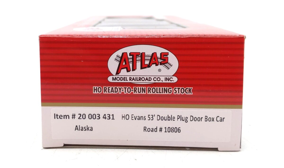 Atlas 20003431 HO Alaska Railroad Evans 53' Double Plug-Door Boxcar #10806